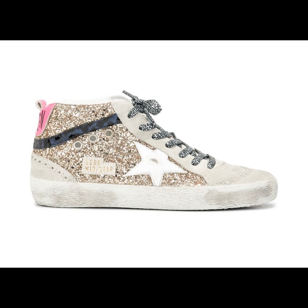 ‼️SOLD‼️Mid-Stars with Gold Glitter/Pink Heel Tab